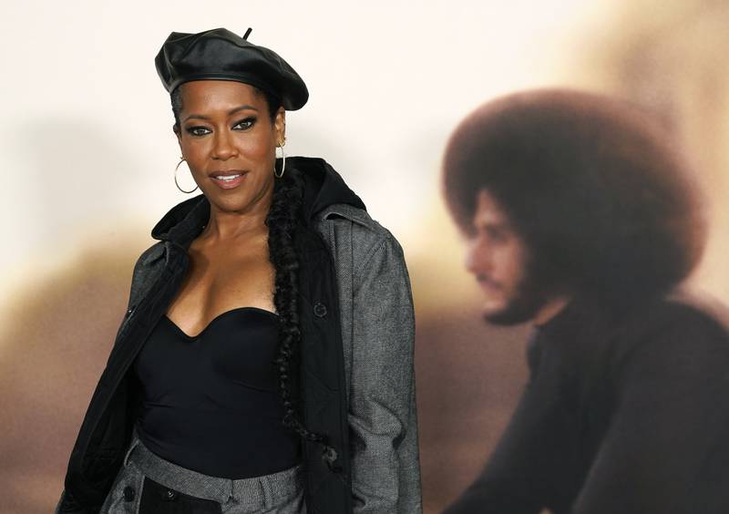 Regina King at the premiere of the Netflix dramatic limited series 'Colin in Black and White' at the Academy Museum of Motion Pictures in Los Angeles the same evening. AP