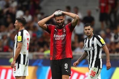 Milan's Olivier Giroud on Tuesday. Getty