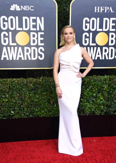 Reese Witherspoon arrives for the 77th annual Golden Globe Award. AFP