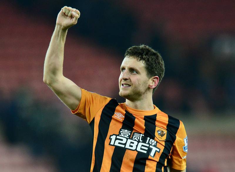 SUNDERLAND, ENGLAND - DECEMBER 26:  Alex Bruce of Hull City celebrates his team's 3-1 victory during the Barclays Premier League match between Sunderland and Hull City at the Stadium of Light on December 26, 2014 in Sunderland, England.  (Photo by Mark Runnacles/Getty Images)