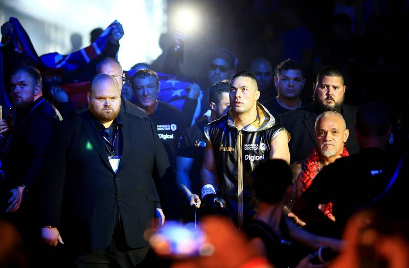 Joseph Parker makes his way to the ring. Getty Images