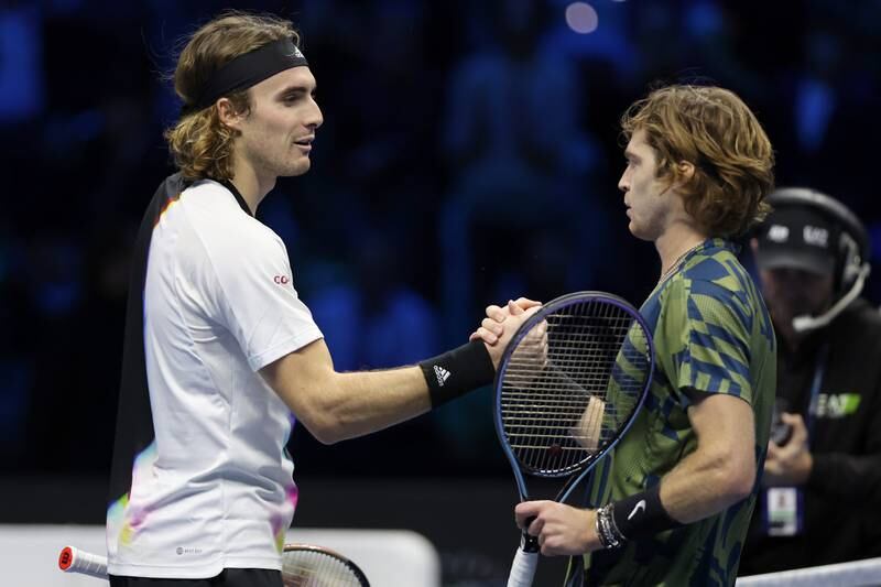 Stefanos Tsitsipas and Andrey Rublev will both compete in the Diriyah Tennis Cup before making their way to Abu Dhabi for the Mubadala World Tennis Championship. Gtty