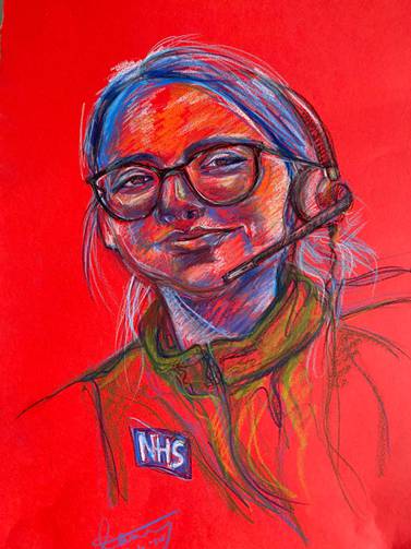 Moroccan artist, Lamyae Bennani, who has painted NHS health workers. Courtesy Lamyae Bennani