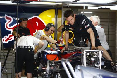 Red Bull Racing has had a tough start to the 2014 F1 season in trying to figure out new car regulations. Pawan Singh / The National