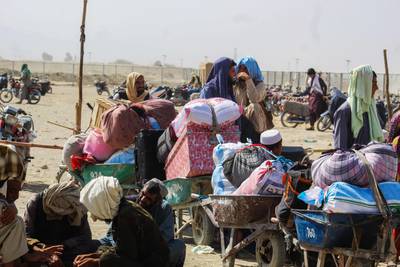 Large crowds have become common at the border since the Taliban seized power in Afghanistan. Photo: AFP