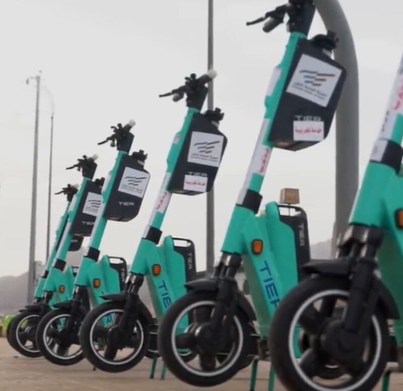 Saudi Arabia's Public Authority for Transport provided electric scooters during Hajj this year. Photo: TGA