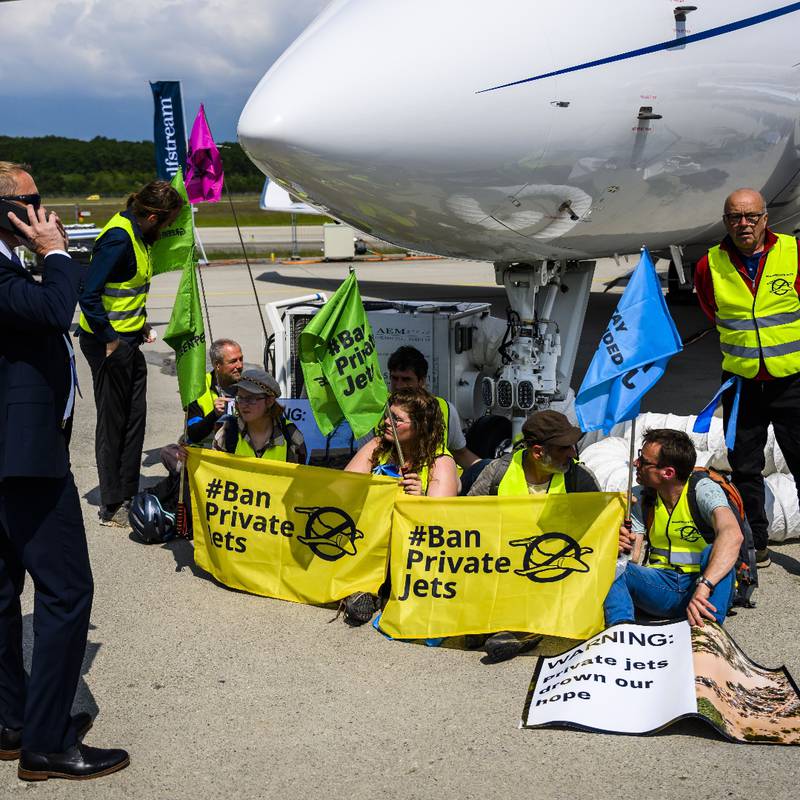 Geneva airport closed to flights as activists protest private jet fair