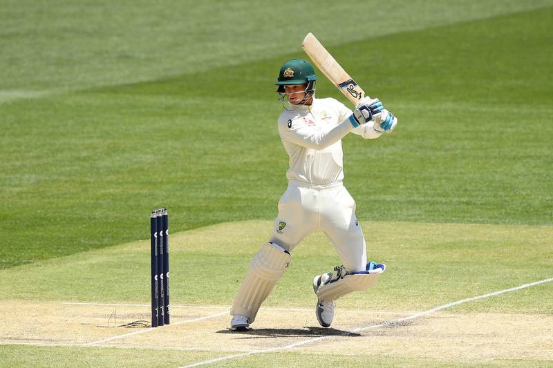 ADELAIDE, AUSTRALIA - DECEMBER 05: Peter Handscomb of Australia bats during day four of the Second Test match during the 2017/18 Ashes Series between Australia and England at Adelaide Oval on December 5, 2017 in Adelaide, Australia.  (Photo by Cameron Spencer/Getty Images)