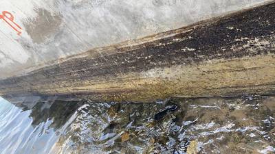 Oil spill in Kalba. Courtesy Kalba fishermen association