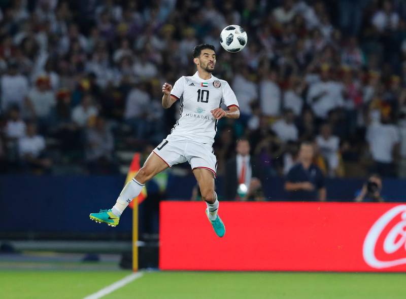 Al Jazira's Mark Boussoufa controls the ball during the Fifa Club World Cup semi-final against Real Madrid. Hassan Ammar / AP Photo