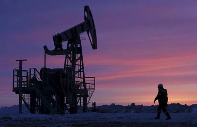 Russia has added 500,000 bpd of oil production over two months. Above, a Bashneft oilfield in the country’s west. Sergei Karpukhin / Reuters