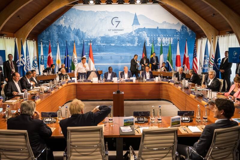 The second day of the G7 summit at Schloss Elmau in Germany. Getty
