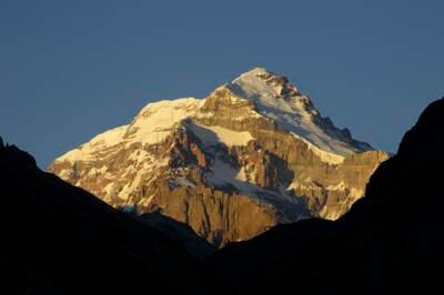 Mount Aconcagua in Argentina was the first of the Seven Summits scaled by Mr Al Muhairbi. Getty Images