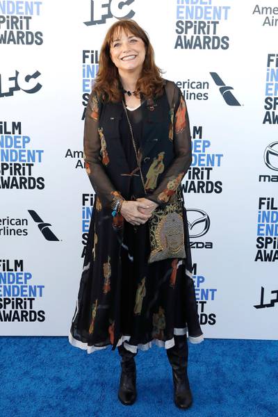 Karen Allen arrives for the 35th Film Independent Spirit Awards in California on February 8, 2020. EPA
