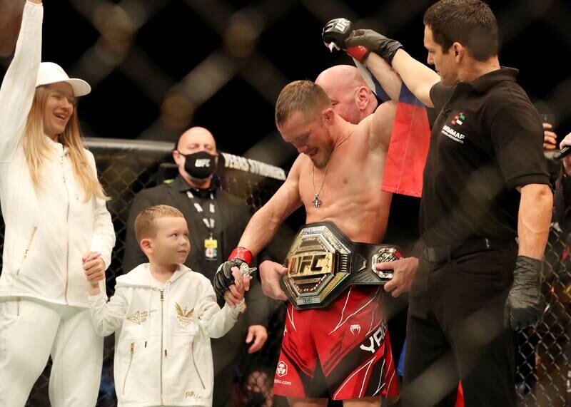 Petr Yan won the UFC interim bantamweight title fight against Cory Sandhagen during UFC 267 in Abu Dhabi on October 30, 2021. All images Chris Whiteoak / The National