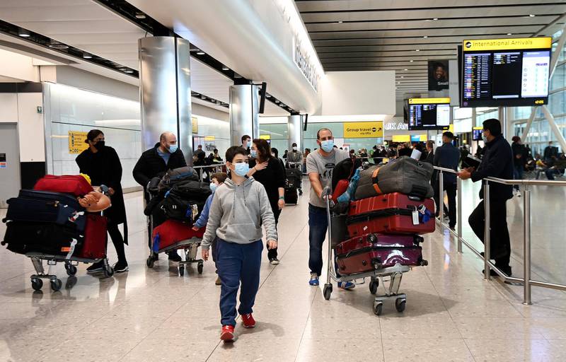 The UK government is set to implement stricter measures for travellers arriving at Heathrow from Monday 15 February. EPA