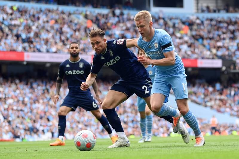 SUBS: Oleksander Zinchenko (Fernandinho, 46) – 8. The substitute left-back made an instant impact as he burst along the left-hand side multiple times trying to create chances. He displayed some quality footwork before setting up Rodri’s stunning goal. Getty

