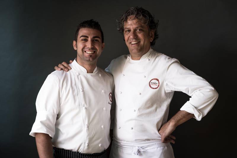 Chef Salvo Sardo, left, and chef Giorgio Locatelli. Courtesy Atlantis, The Palm