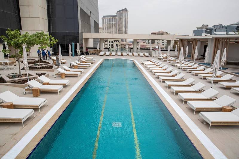 DUBAI, UNITED ARAB EMIRATES. 30 AUGUST 2020. The soon to opened Sofitel at Wafi a first look at the property as it gears up fr it’s soft opening. (Photo: Antonie Robertson/The National) Journalist: Farah Andrews. Section: National.