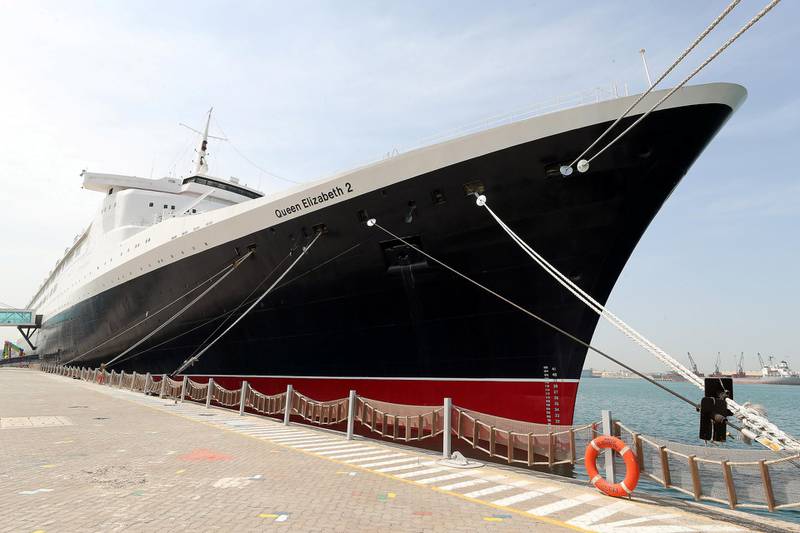 DUBAI, UNITED ARAB EMIRATES , Feb 20  – 2020 :- View of the QE 2 in Dubai. QE2 recently launched Bridge tour for the public. (Pawan  Singh / The National) For Lifestyle. Story by Janice Rodrigues