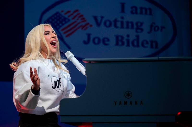 Pop star Lady Gaga is also one of the artists due to perform at Joe Biden's inauguration. AFP