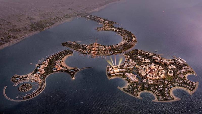 Al Marjan Island in Ras Al Khaimah. The Chinese firm Novel has bought land on the island for a new development. Courtesy RAK