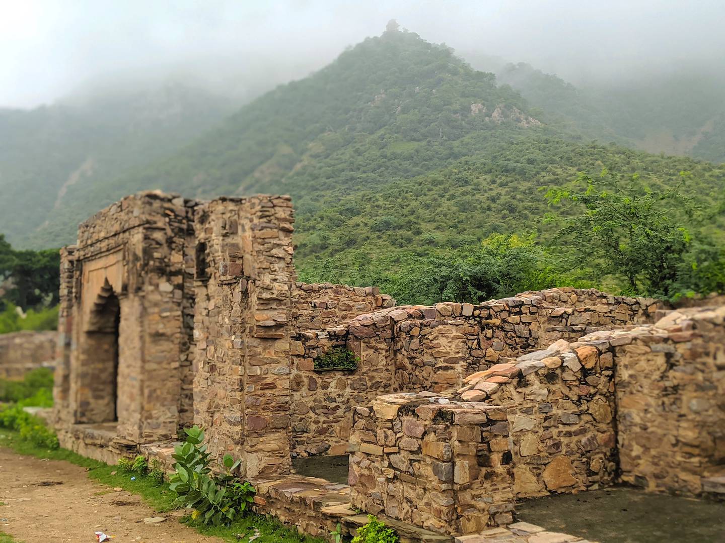 Market place ruins at Bhangarh fort