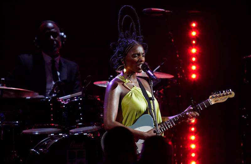 Mereba performs at the BET Awards. AP