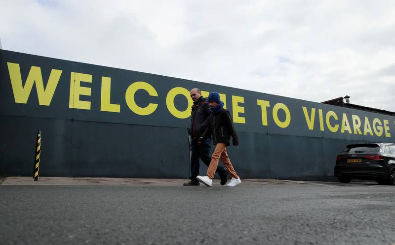 General view of Vicarage Road, home of Watford, which was due to host the opening Premier League match of this weekend when the Hornets were slated to face Leicester City. Reuters