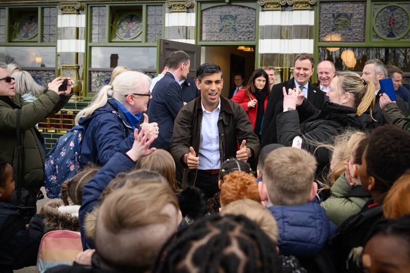 UK Prime Minister Rishi Sunak attended an elite boarding school in southern England. Getty Images