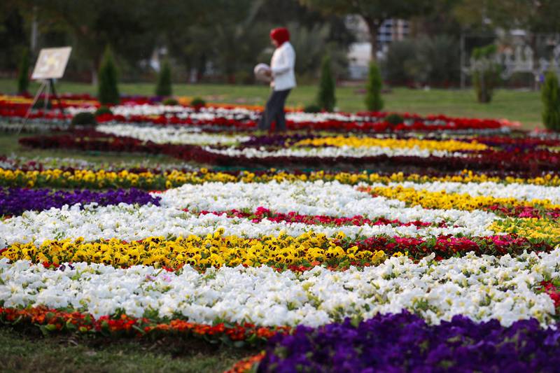 The Baghdad International Festival of Flowers and Gardens organised to mark Nowruz celebrations symbolising the beginning of spring, at Al-Zawraa Zoo. AFP