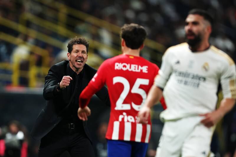 El técnico del Atlético, Diego Simeone, ha pedido que su equipo se recupere en el choque de Copa del Rey de la próxima semana.  Buenas fotos