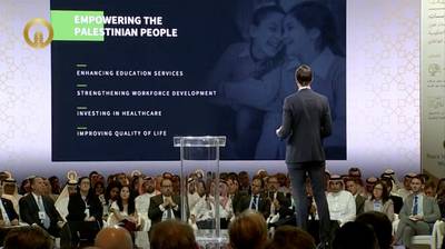 Mr Kushner told an audience at a five-star hotel in Manama that the workshop was to improve the lives of Palestinians.