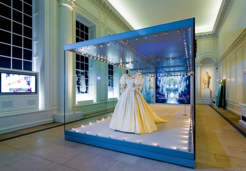 Princess Diana's wedding dress by David and Elizabeth Emanuel at the Royal Style in the Making exhibition at Kensington Palace. Courtesy Matthew Storey