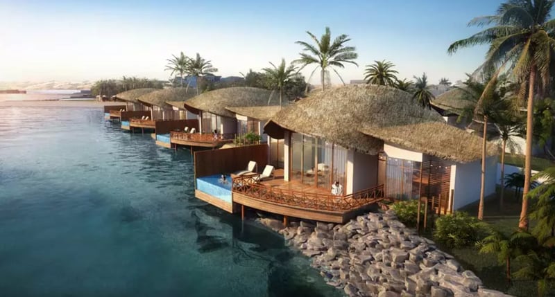 The hotel will have the emirate's first overwater villas. Photo: Anantara Hotels & Resorts