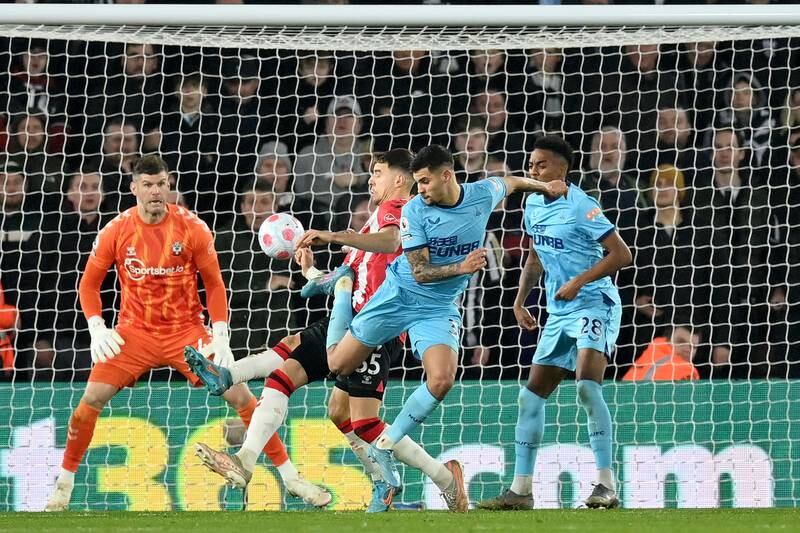 SOUTHAMPTON RATINGS: Fraser Forster - 6: Former Newcastle keeper’s first bit of real action was picking ball out of net after 32 minutes following Wood’s header. No chance with Guimaraes’ stunning backheel finish. Getty