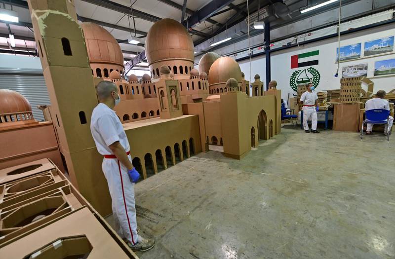 Inmates hope the mosque could win a Guinness World Record once completed