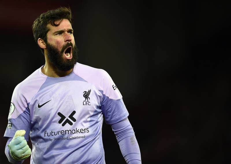 LIVERPOOL RATINGS: Alisson Becker – 7. The Brazilian made a number of important saves but his best contribution was the long kick that allowed Salah the chance to score. His quick thinking opened up the game. EPA