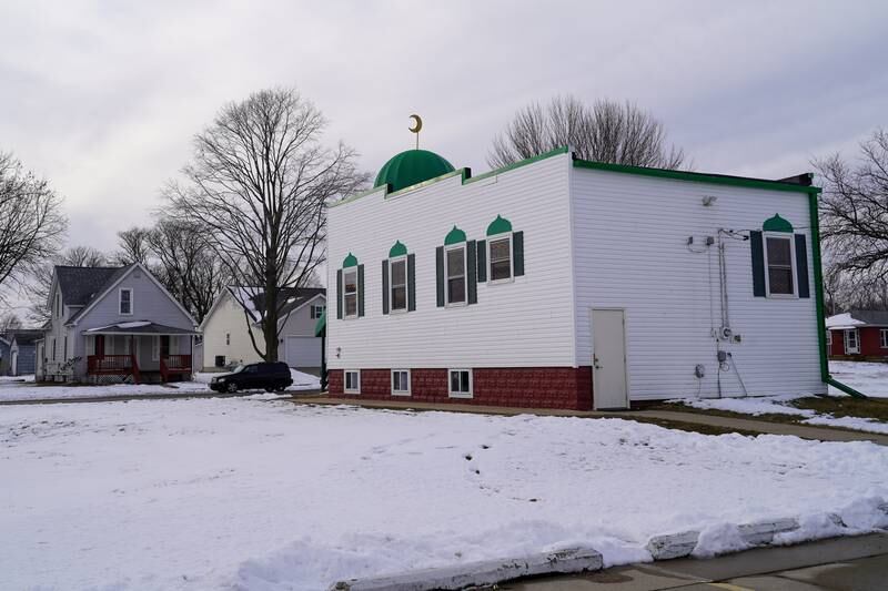 The mosque sits next to an empty lot. The community hopes to build a new welcome centre next to the original structure. 