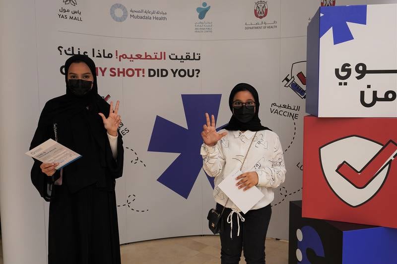 Adek is collaborating with the Department of Health Abu Dhabi, Abu Dhabi Public Health Centre, Mubadala Health and Yas Mall to organise the pop-up vaccinations.