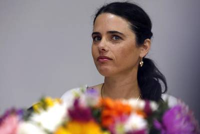 Israel's justice minister Ayelet Shaked is leading efforts to bring Facebook and Israel closer together at the expense of Palestinians. Gali Tibbon / AFP Photo