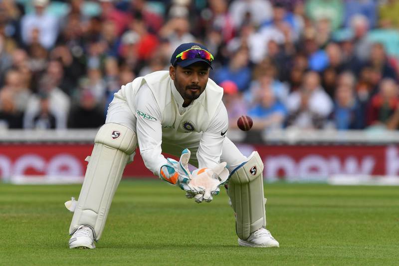 LONDON, ENGLAND - SEPTEMBER 08:  Rishabh Pant of India in action during the Specsavers 5th Test - Day Two between England and India at The Kia Oval on September 8, 2018 in London, England.  (Photo by Mike Hewitt/Getty Images)
