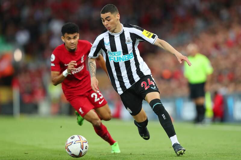 Miguel Almiron - 6. The Paraguayan did much of his best work defensively and his effort and workrate did much to help Newcastle compete. He made way for Anderson with six minutes to go. Getty