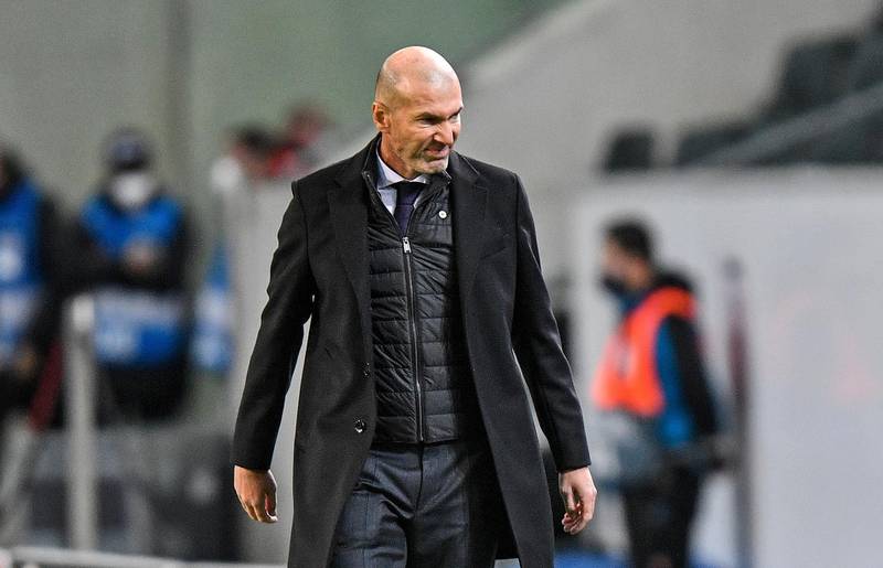 Zinedine Zidane looks disappointed. AP