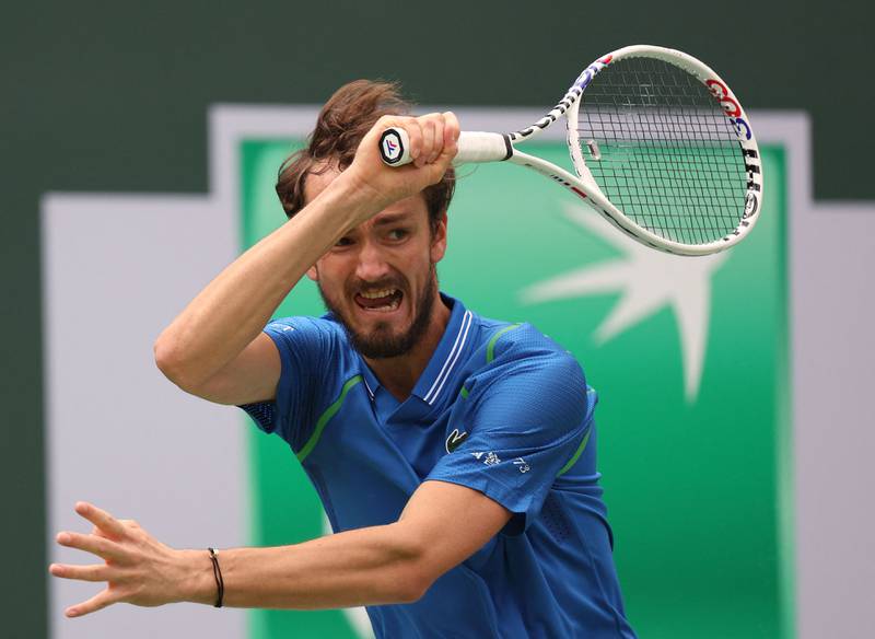 Daniil Medvedev needed to dig deep to beat Alexander Zverev and reach the Indian Wells quarter-finals. Getty