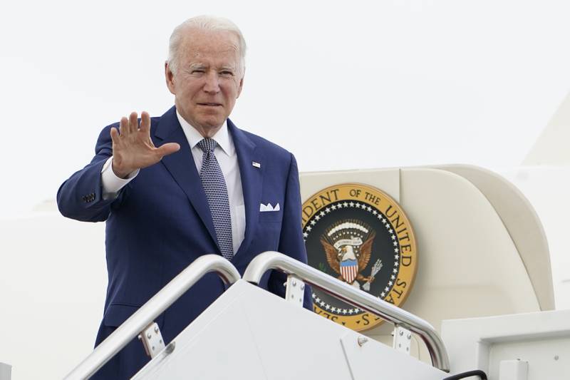 Joe Biden said he was “determined to honour the memory” of Sheikh Khalifa. AP