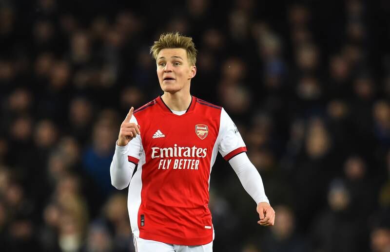 Martin Odegaard: 7 - The playmaker scored his second goal in as many games, getting on the end of a Tierney cross with a well-placed volley to give his side the lead. EPA
