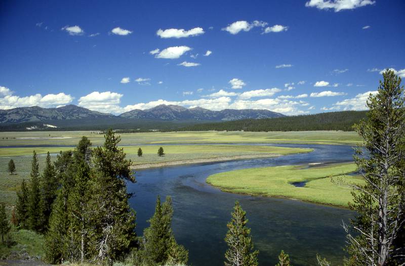 The Yellowstone Caldera in the western US is about 70 kilometres long and 50km wide. Wikimedia Commons