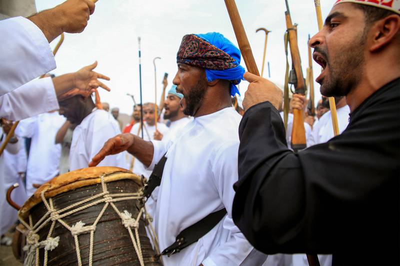 Traditional musicians perform during the celebrations.