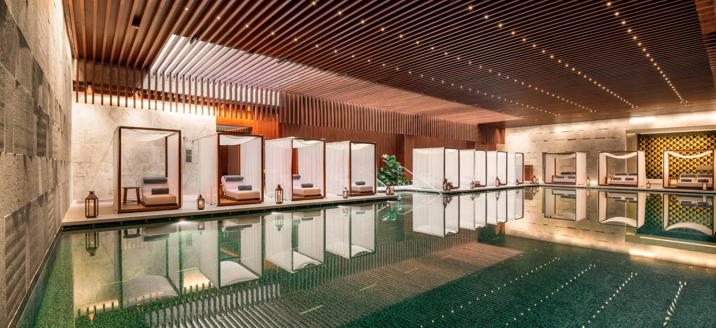 The indoor pool at Bulgari Hotel Shanghai. Bulgari's Maldives resort will be the group's thirteenth destination. Photo: Bulgari